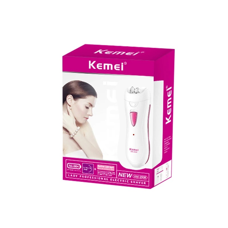 KEMEI km-290r Rechargeable Electric Lady Epilator Women's Hair Removal Electric Shaver For Women Epilator 6