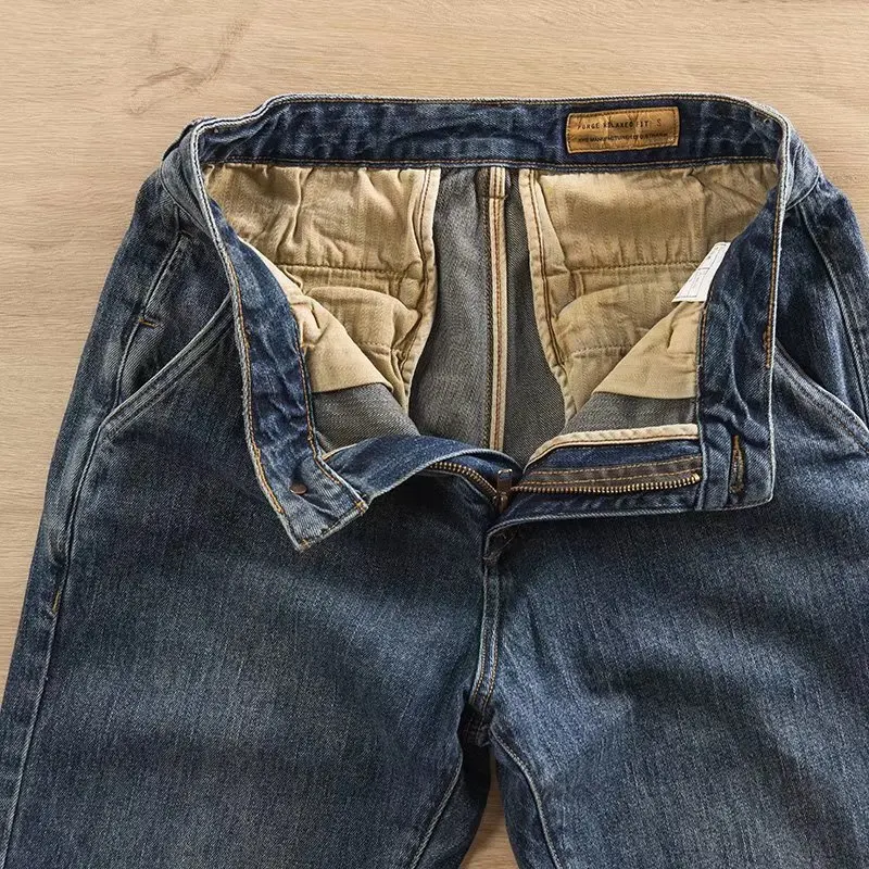 봄 가을 2022 패션 남자의 3D 패치 Drawstring 한국어 패션 다목적 마이크로 탄성 느슨한 캐주얼 레깅스 헐렁한 청바지
