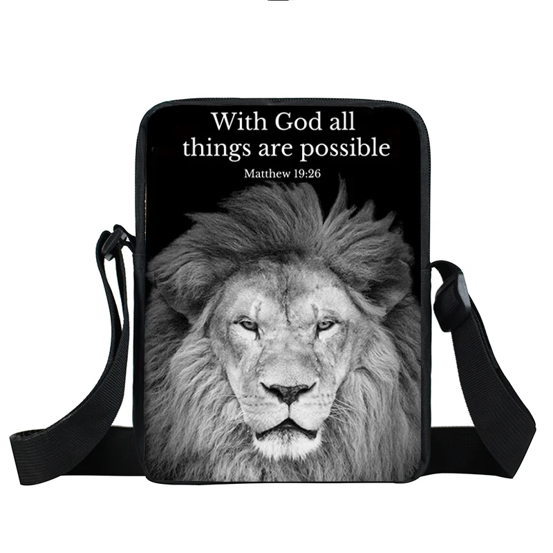 thumbnail image 1 of Con Dios todo es posible Bolso bandolera con versículo bíblico cristiano Bolso bandolera Bolso de viaje de ocio Bolsos de mano para mujer, 1 of 5