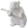 Luxurious Banksy Love Rat Statue, Black and White Rat Mouse Figurine, Street Art, Home Decor Sculpture, Animal Figurines 6