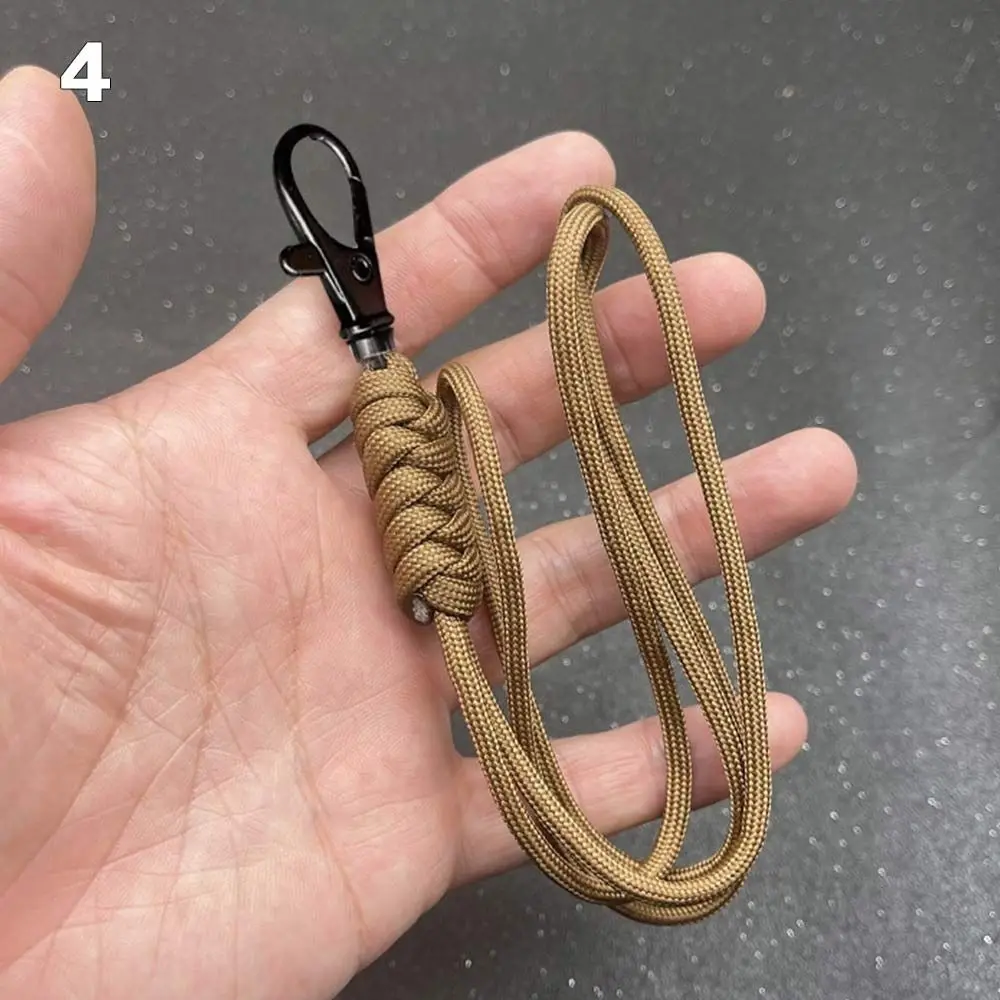 Paracord Keychain Lanyard Rotatable Buckle Knife Rope Parachute