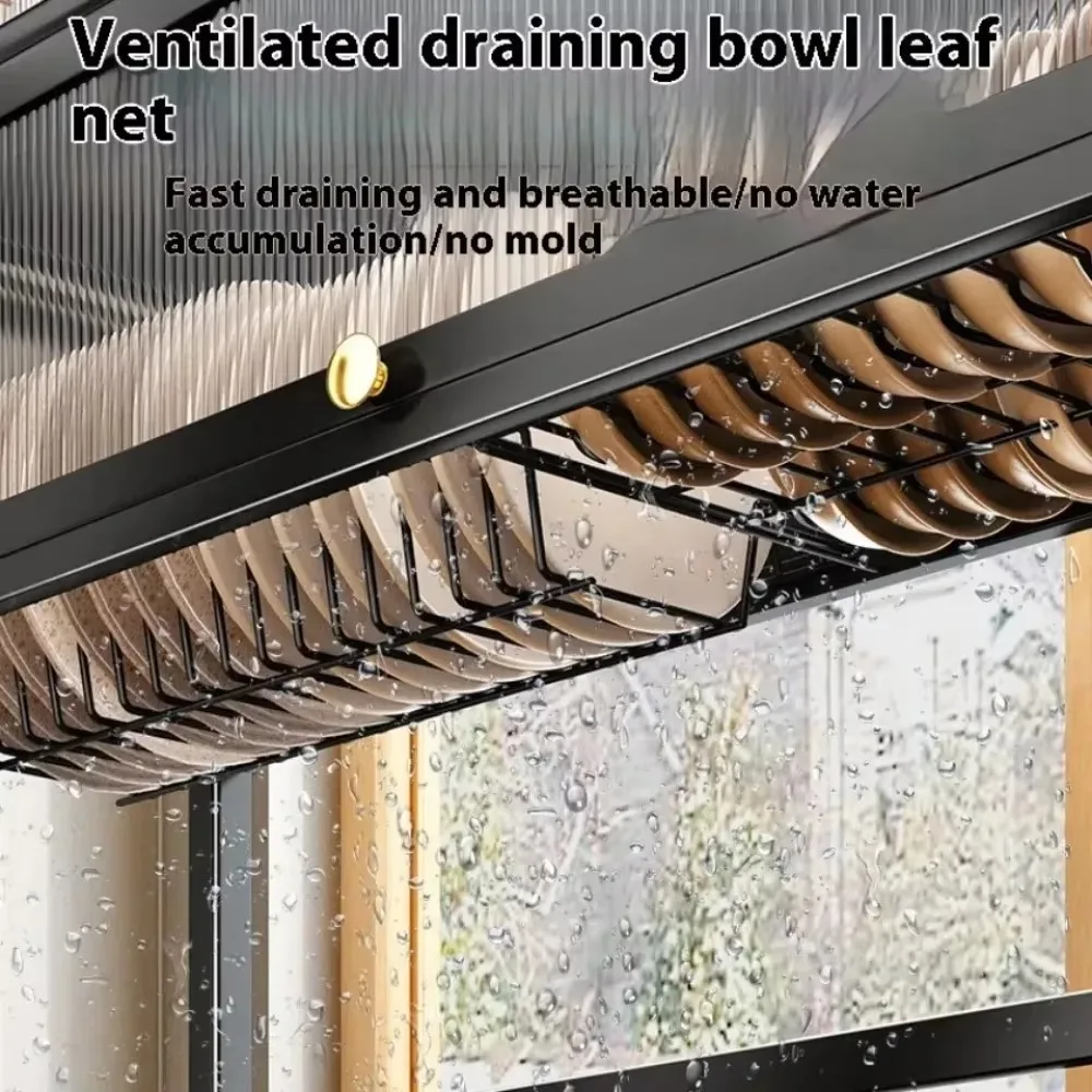 Multi Organizer Cabinet Sink Rack Over The Sink Dish Drying Rack Multi Dustproof Belt Cabinet Door Bowl Tray Storage Drain Shelf 3