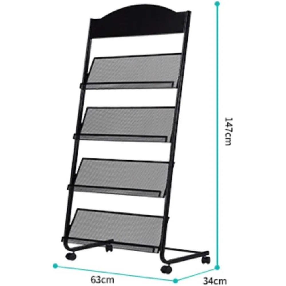 Floor-Standing Magazine Rack - Display & Store Newspapers, Magazines & Books - Simple Iron, Magazines Racks 2
