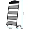 Floor-Standing Magazine Rack - Display & Store Newspapers, Magazines & Books - Simple Iron, Magazines Racks 2