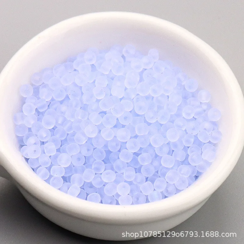 Glass seed beads 150pcs 3mm Transparent Frosted Glass Bead 8/0 Loose Spaced Seed Beads