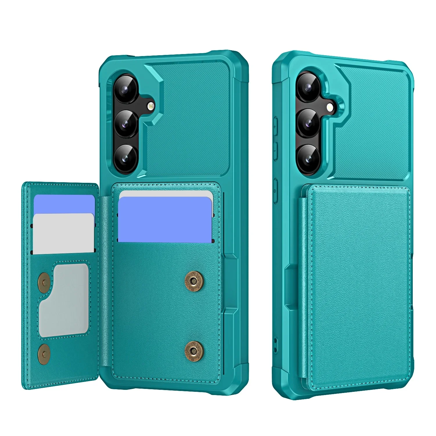 Magnetic Leather Card Slot Wallet Case - Universal Fit