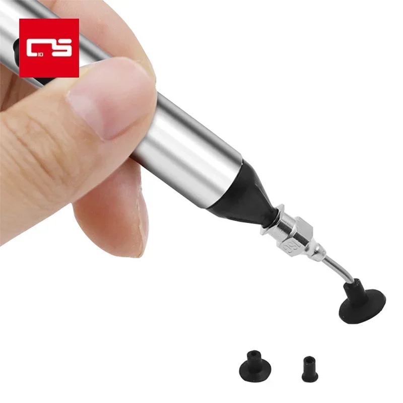 

Vacuum Sucking Suction Pen Remover Sucker Pump IC SMD Tweezer Pick Up Tool Solder Desoldering with 3 Suction Headers