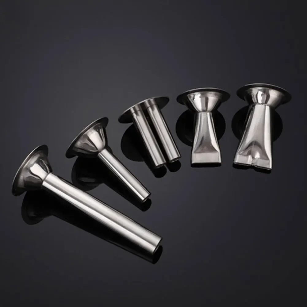 Sausage Stuffer Stainless Steel Small Sausage Tool Fast Sausage Filling 1.5lbs with 5 Nozzles BBQ Kitchen Tool For Household Use Or Commercial