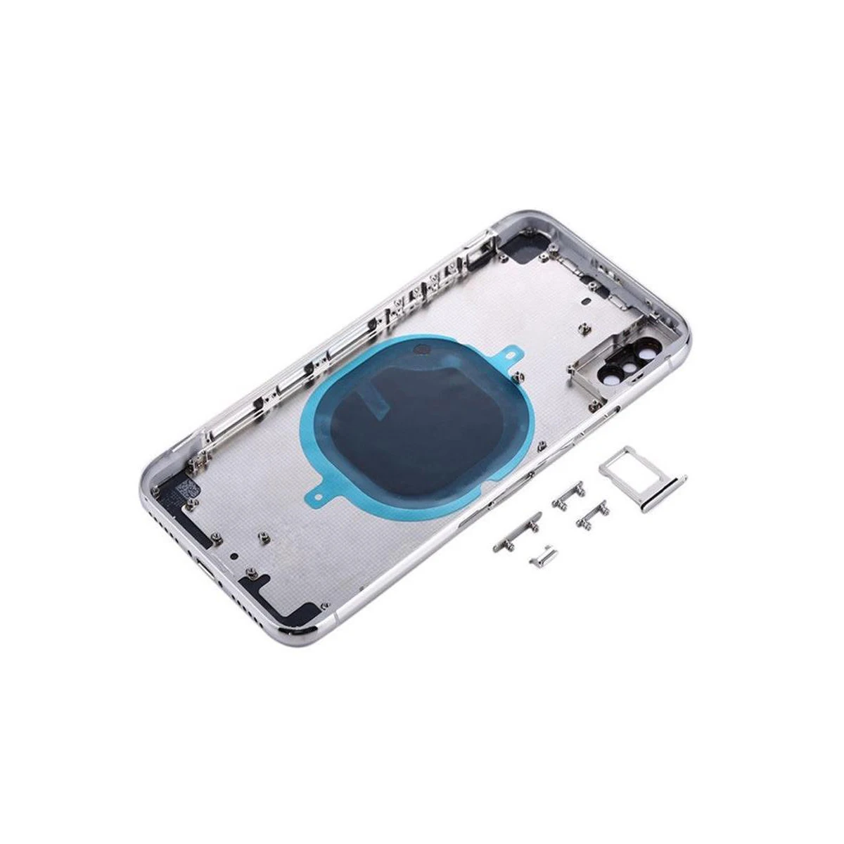 10개 고품질 8 Plus X XR XS Max SE2 후면 하우징 커버 배터리 유리 뒷문 섀시 프레임 본체