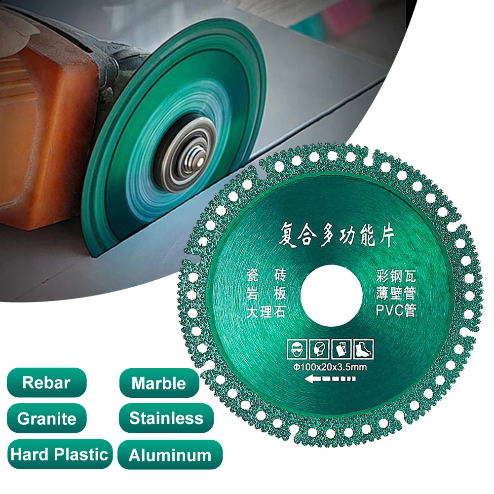 

100mm Diamond Cutting Disc Glass Tile Saw Blade Marble Ceramic Jade Brazing Grinding Wheel For Angle Grinder Rotary Tools