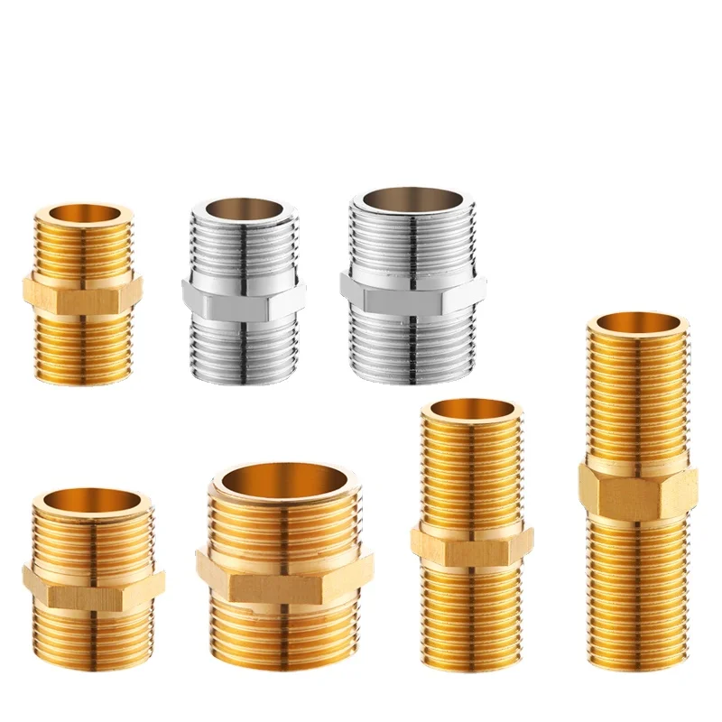 

1/2'' 3/4''1 Inch Male Copper External Thread 201 304 Stainless Steel Double Outer External Thread Internal Water Pipe Accessory