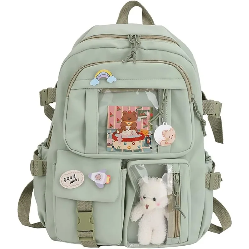 New! For Girls Backpack Cute School Bags For Student Teens Girls Pockets Women Laptop Backpack 1