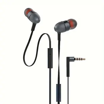 Auricolare cablato con microfono Monitor musicale HiFi Cuffie per bassi Cuffie con cancellazione del rumore per auricolari da gioco sportivi