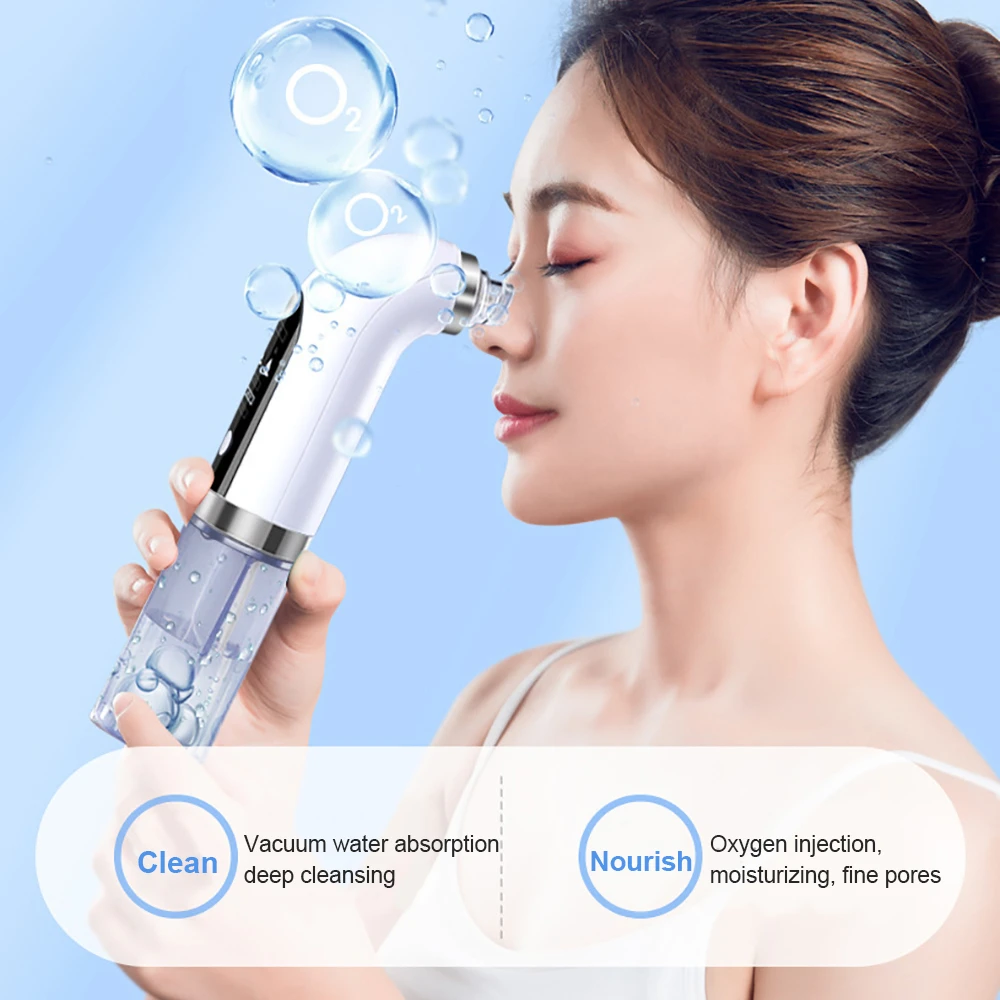 Electric Vacuum Face Cleaner Facial Blackhead Suction Remover Black Spot Pimple Removal Face Pore Cleaning Device for Skin Care blackhead suction device facial grease suction device pore cleaning oxygen meter replenishing water h3201