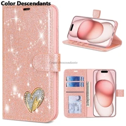 Luxury Magnetic Flip Leather Glitter Case - Fashionable and Fancy Cover - S21FE (Rose gold)