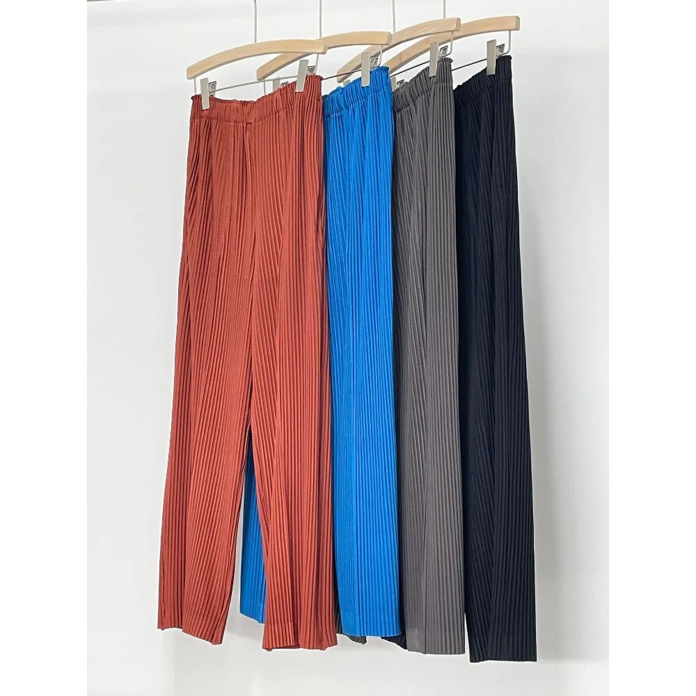 

Miyake Pleated Plus Size Wide-leg Pants Draped Sense Casual Comfort Straight Pants 2023 Fall New Senior Sense of Skinny Hundreds