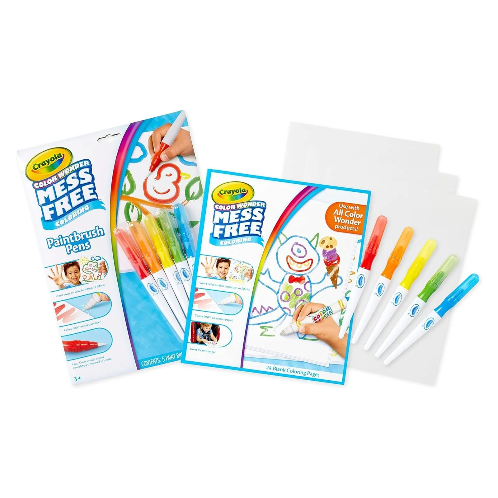 Crayola document Wonder Paintbrush Pens and Paper, Mess Free Coloring, Painting Set, Toddler Arts & Crafts, Easter Basket Stuffer