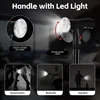 Folding Elderly Walking Stick With Buffered T Handle And Pivoting Quad Base Walking Stick Cane With LED Light And Alarm 3