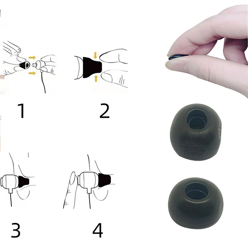 Premium Memory Foam Earbud Tips - Comfortable Replacement Cushions for Wireless Earbuds