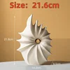 CAPIRON Ceramic Conch Vase for Pampas Grass Dried Flower Container Decorative Centerpiece Tabletop Home Living Room Nordic Decor 6