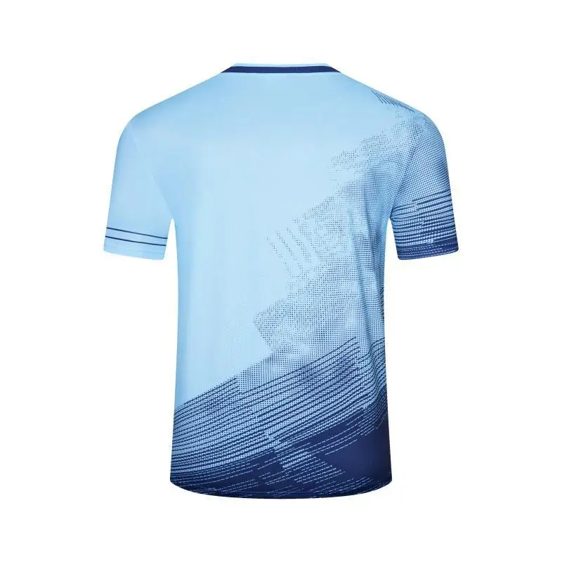Summer Sports T-shirt Men Sports Short Sleeved Round Neck T-shirt Fashion Table Tennis Clothing Boy Breathable Sport