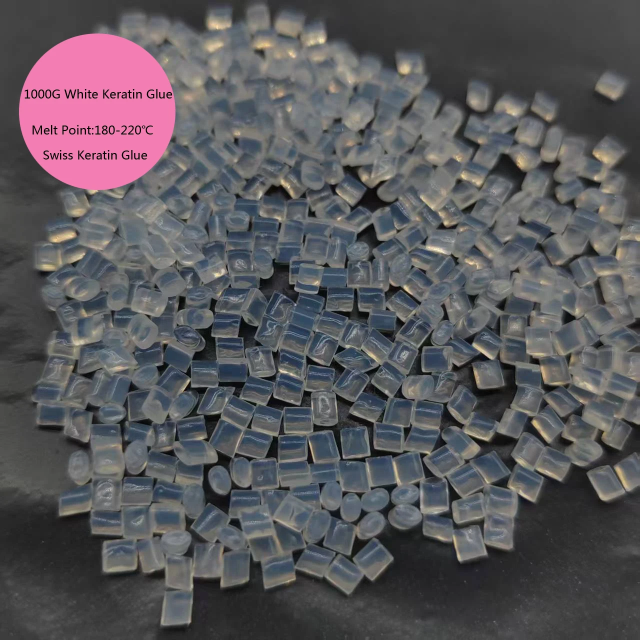 White Keratin Glue with Fusion Re-Bond Granules Beads Clear Pre-Tipped Hair Extensions 1000G hair extension glue keratin glue