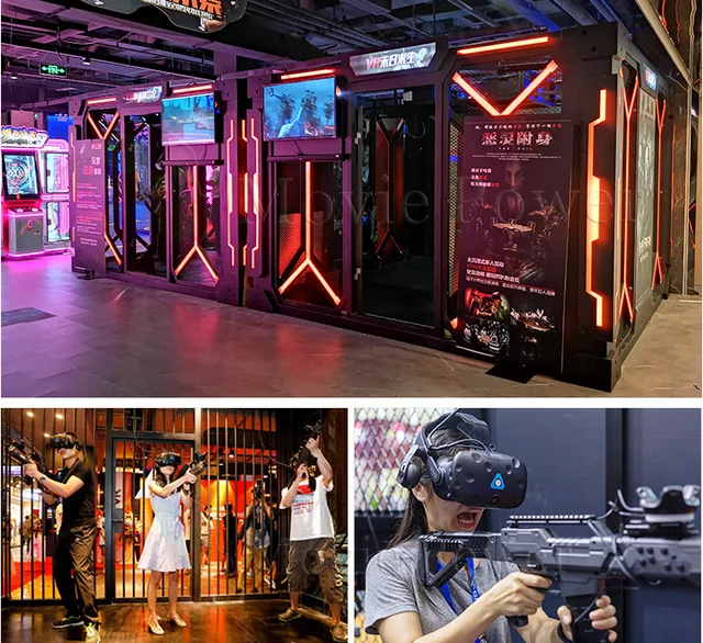 Outros produtos de parque de diversões 9D Vr Puzzle Simulator Realidade  Virtual Multiplayer Escape Room Game