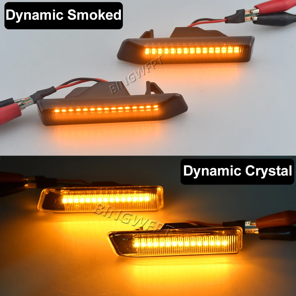 Frecce LED Dinamiche Per Auto 2 Pezzi - Indicatori Di Direzione A Scorrimento Per BMW 3 Serie E36 (1996-1999) E X5 E53 (1999-2006) - Colore Ambra