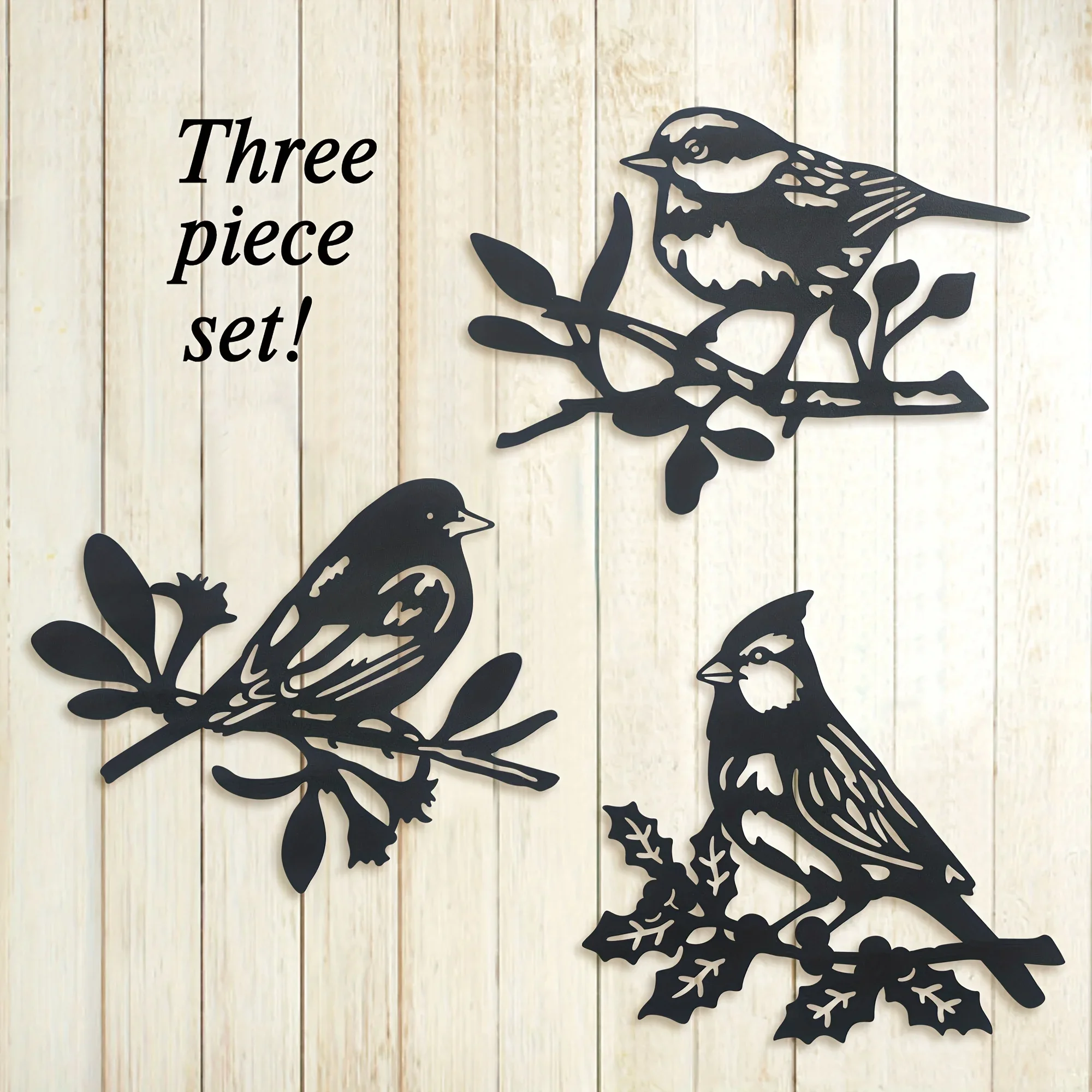 

3pcs, Wall Hanging Animal Wall Decoration, Metal Statue Pendant, Silhouette Art Wall Decoration, Hanging Indoor, Outdoor