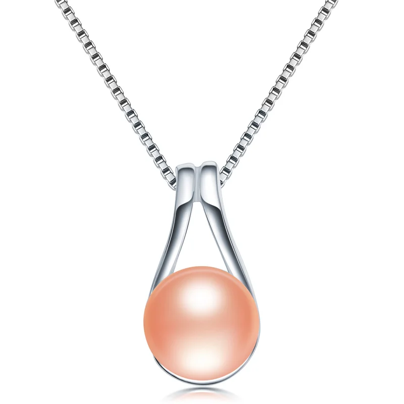 Natural Freshwater Pearl Pendants Necklace 925 Sterling Silver Fine Pendants Jewelry Gift for Women Wedding Anniversary pendant necklace silver necklace silver pendant