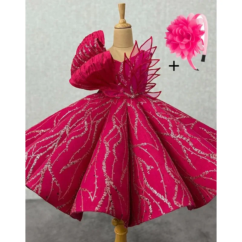 Children's Elegant Sequined Dress Flower Girl Princess Dress Girl Birthday Dress