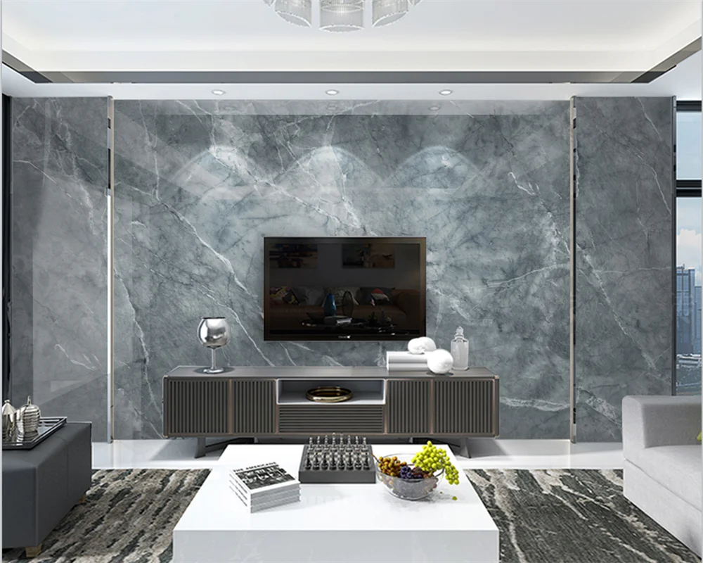 beibehang Customized new modern blue jazz white blue marble slate background moisture proof wallpaper papier peint
