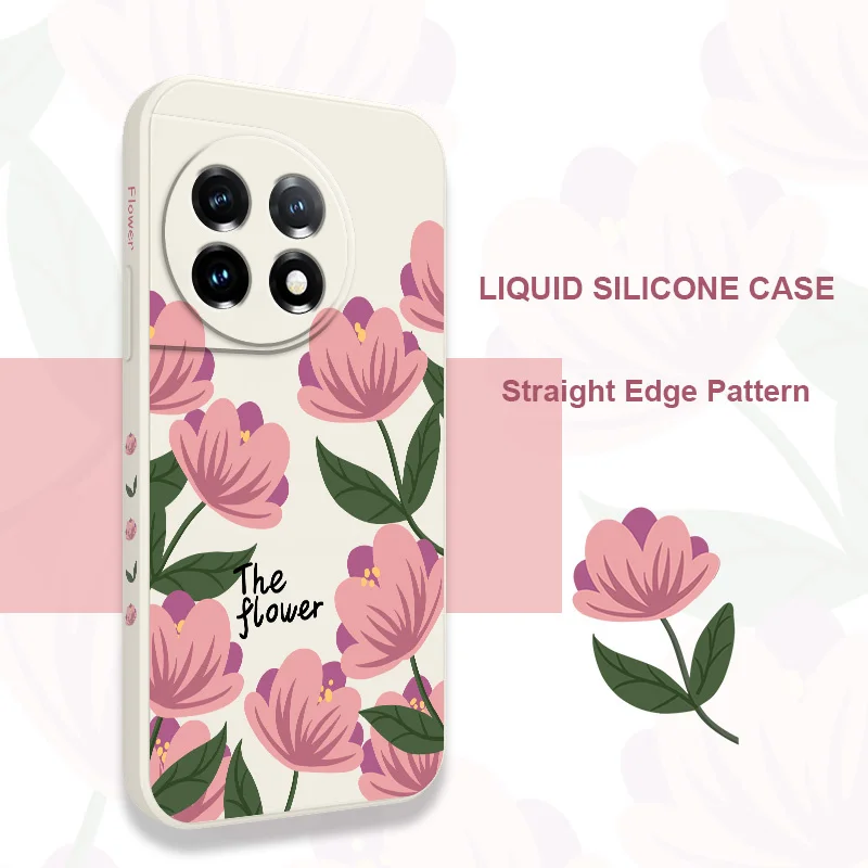 Pink Primrose Liquid Silicone Phone Case