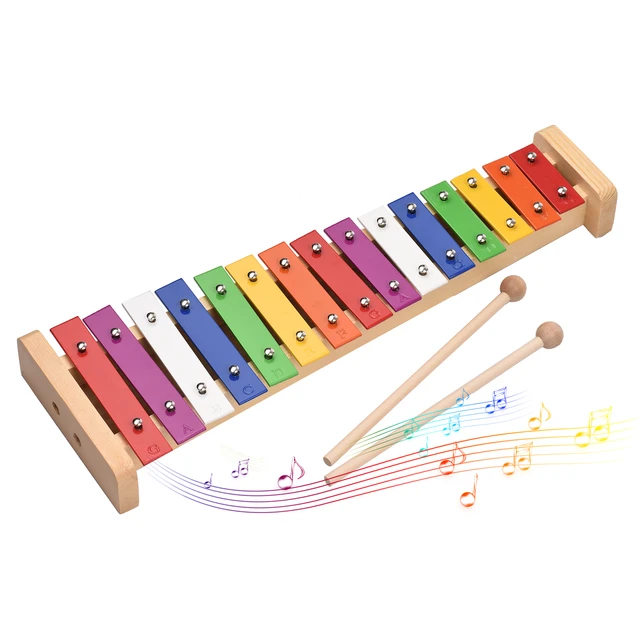 15 Note Metal Xylophone Music Instrument Toy Glockenspiel Xylophone for  Kids and Adult - AliExpress