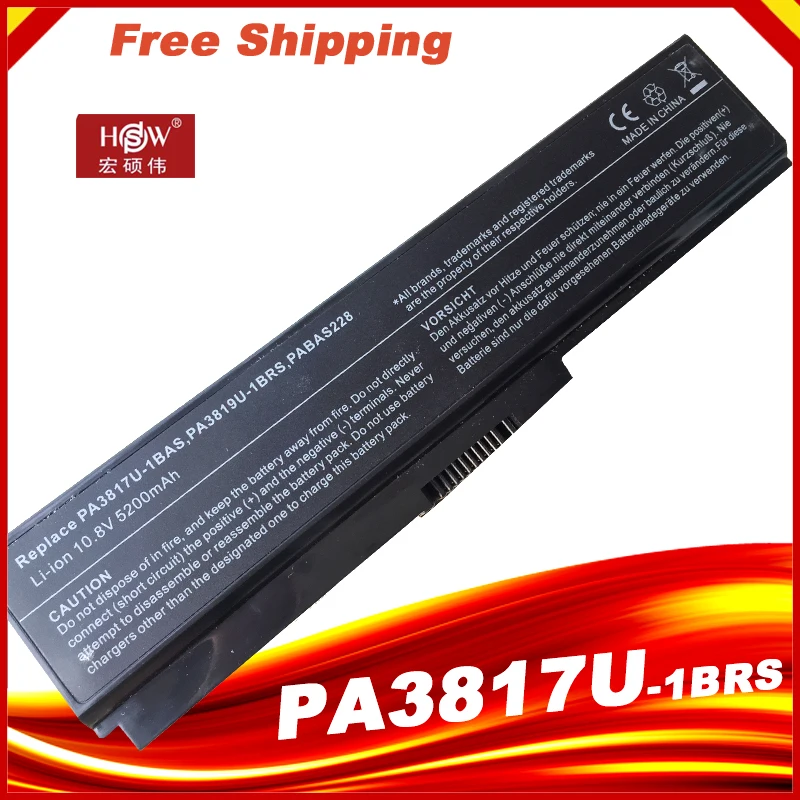 

6 Cells Battery For TOSHIBA Satellite L645 L655 L700 L730 L735 L740 L745 L750 L755 PA3817U-1BRS 3817 PA3817 PA3817U