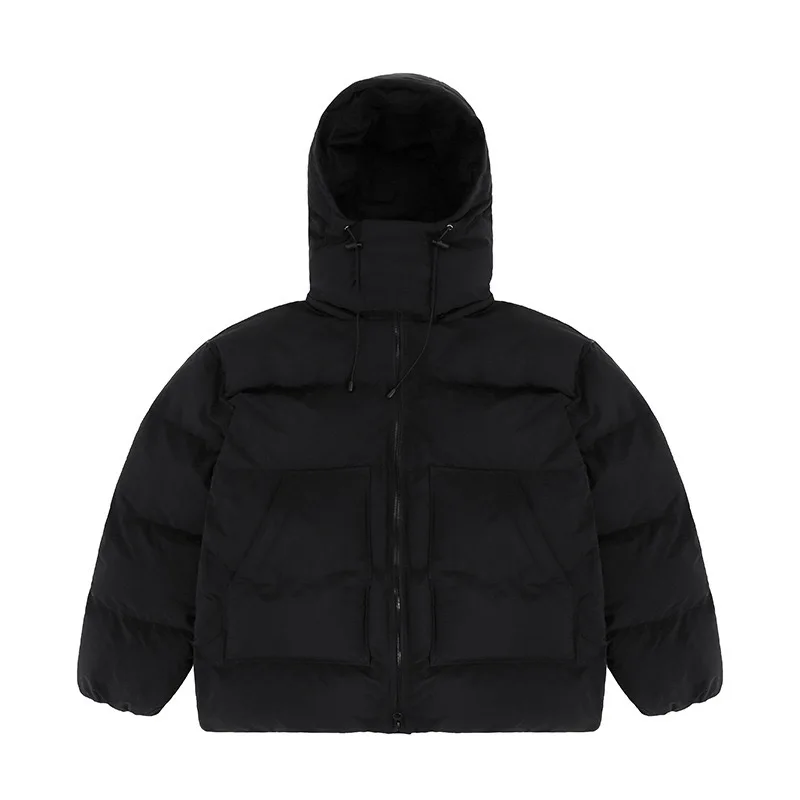 thumbnail image 1 of Traje de algodón con capucha desmontable, bolsillo inclinado, cuello alto, resistente al viento, 2024AW, 1 of 4