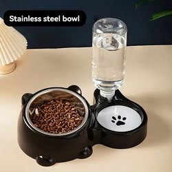 Advanced Automatic Pet Feeder & Water Station - Eco - Friendly, Slanted Design (1set)