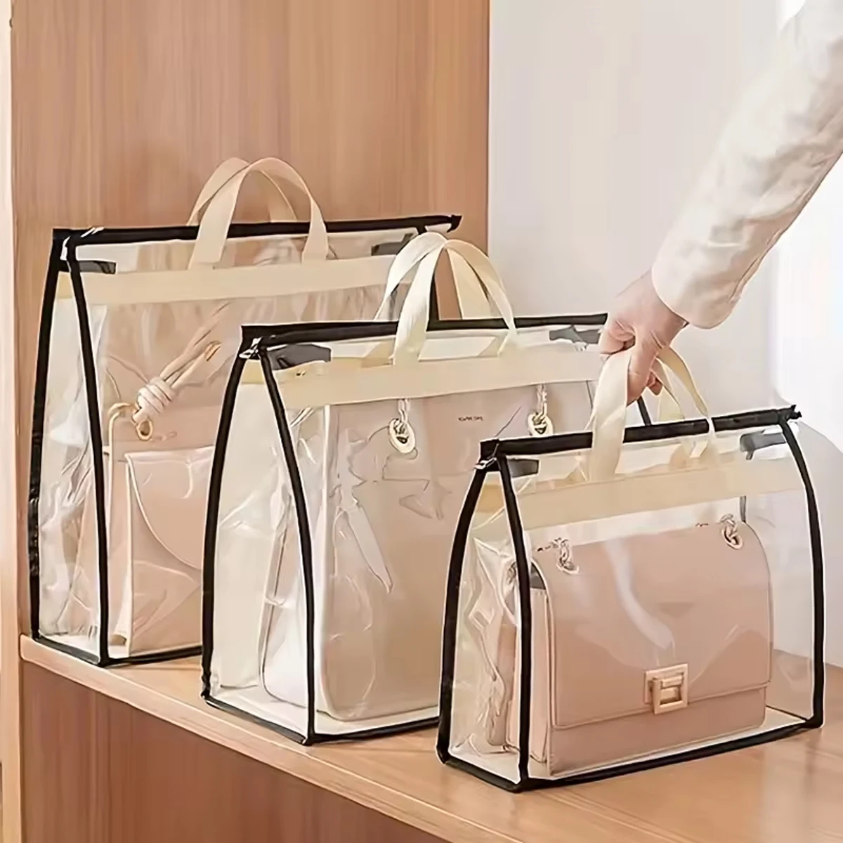 Dust Bags Clear Purse Storage Organizer For Closet