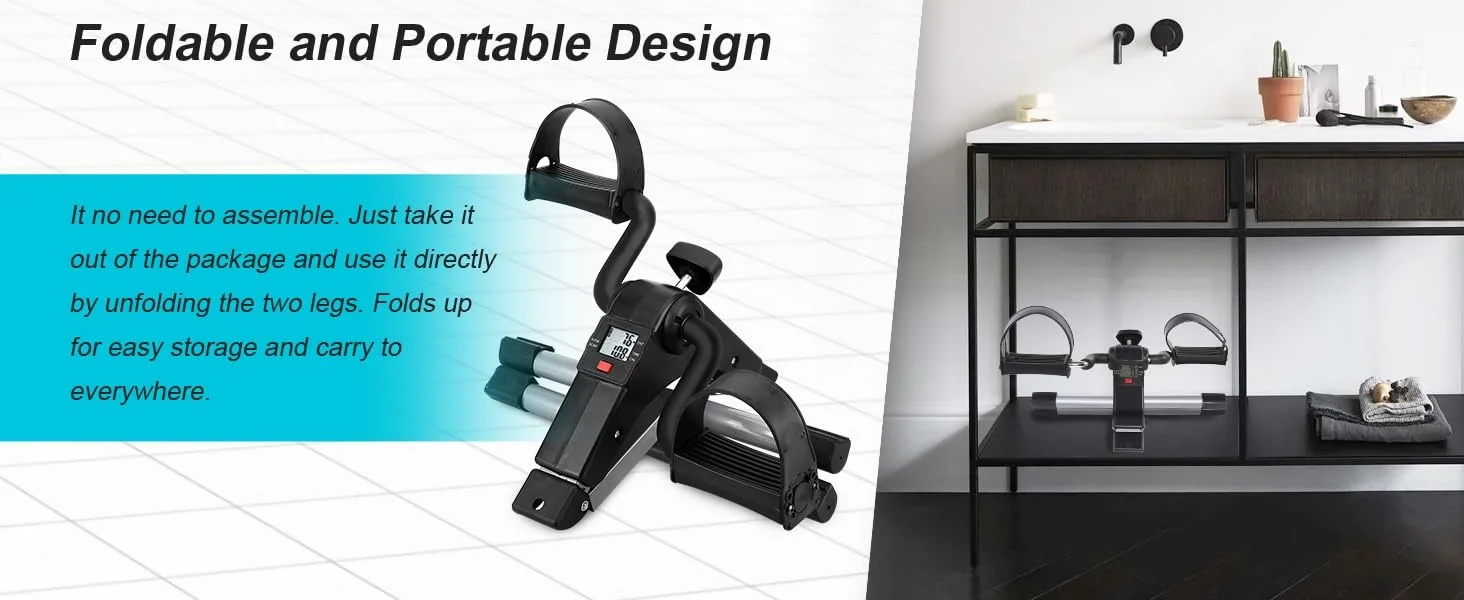 Sklopivi mini sobni bicikl kompaktno pohranjen