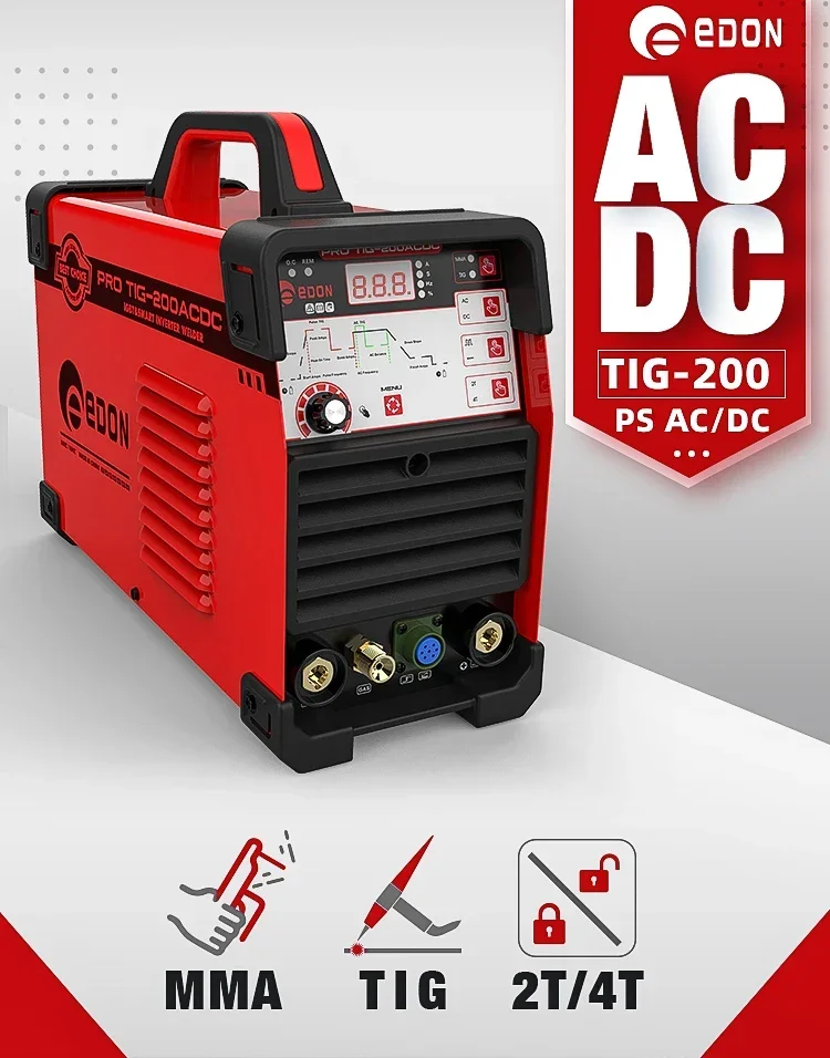 EDON TIG-200  PULSE ACDC  INVERTER Aluminum tig Welding Machine stainless de soldar TIG  WELDER 6