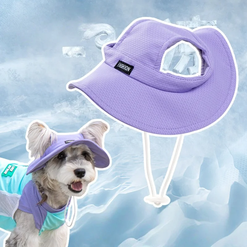 Pet Sun Hat Uv Protection Breathable Mesh Cap For Dogs And Cats_voghion.com