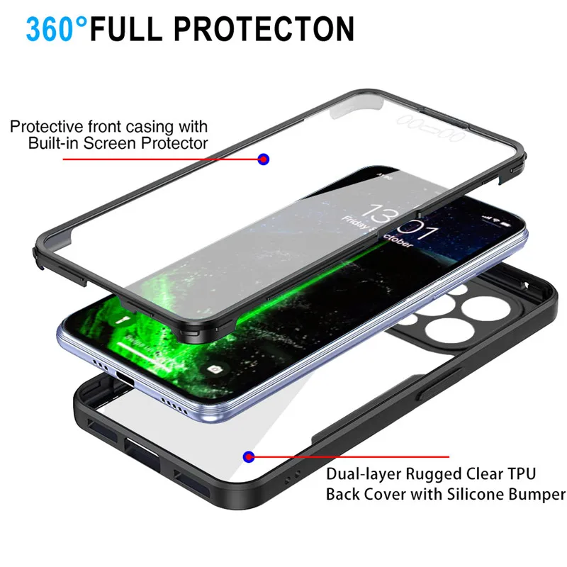 Premium 360° Full Protection Double-Sided Soft Phone Case
