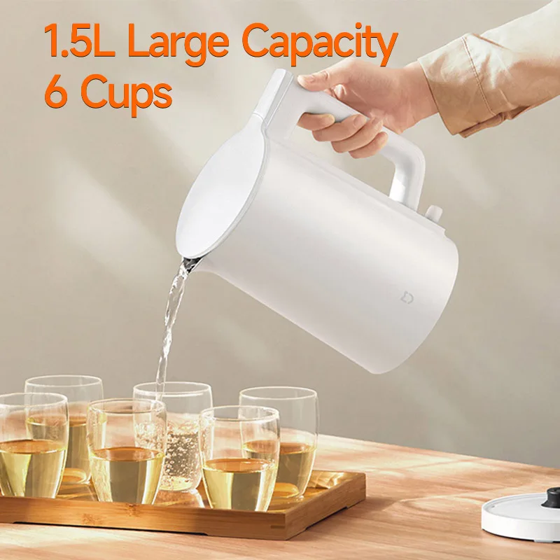 Xiaomi Electric Kettle N1 1500W 1.5L Double Layer Integrat Fast Boil Anti-dry Protect Temperature Control Water Tea Coffee Pot 2