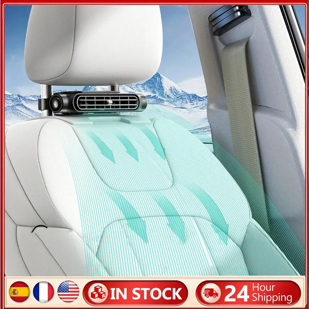 ABS Car Interior Rear Headrest Fan Cooler with 3 Speeds