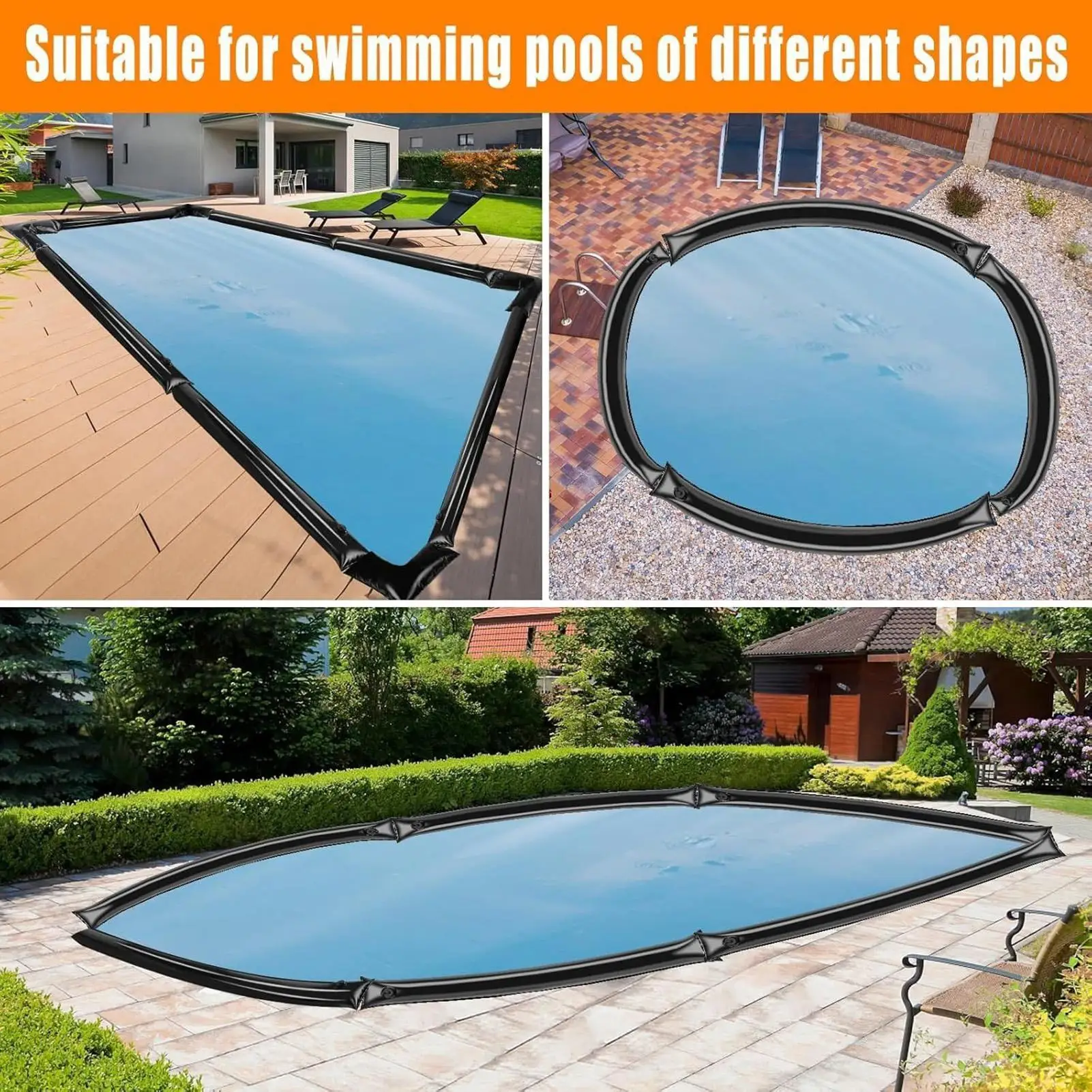 Swimming Pool Cover Water Bags Swimming Pool Cover Weights Wide-Mouth Double-Row Accessories For Caretakers Vacation Home Owners