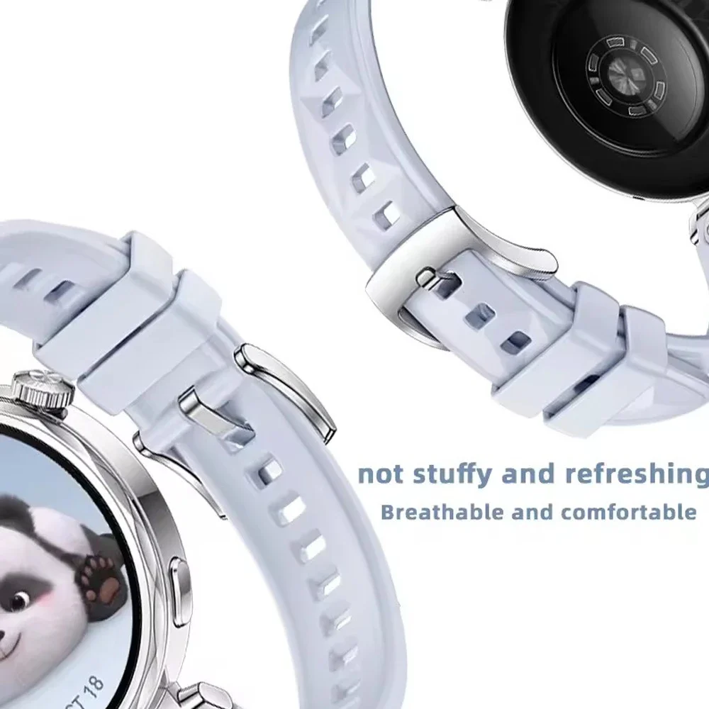 Premium 18mm Adjustable Silicone Sports Wristband - Comfortable and Stylish