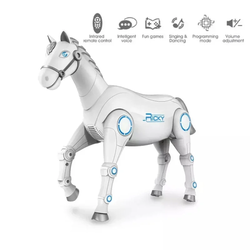 RC Smart Robot Horse Interactive Remote Control Animal Intelligent Dialogue Sing Dance Pet Electronic Music Toys 3
