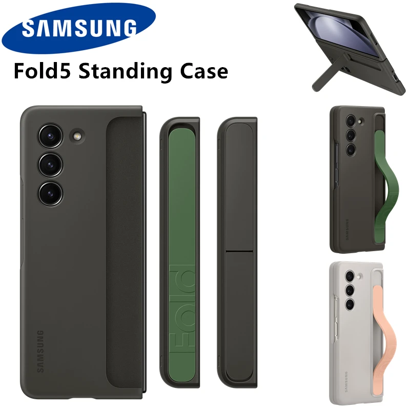 

Original Samsung Z Fold5 5G Silicone Cover Standing Case with Strap For Galaxy Z Fold 5 Phone Cases, EF-MF946