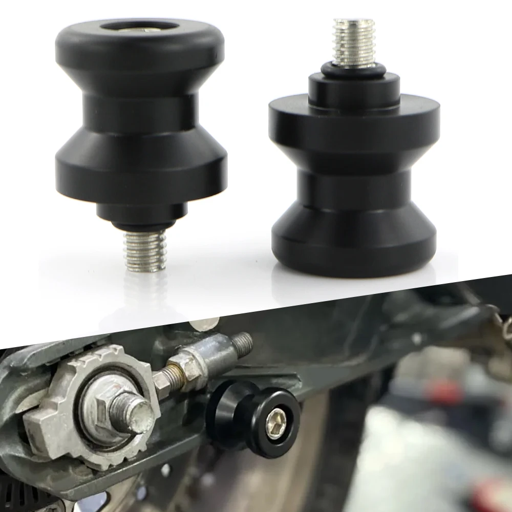 M6 M8 POM Swing Arm Spools Sliders Stand Bobbins Plastic 6mm 8mm Black For Honda Suzuki Yamaha BMW Ducati KTM Triumph Aprilia