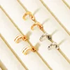 Exquisite high-end stainless steel semi-circular oil droplet DW earrings, a gift for girlfriends 2